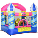 Kids Blue Inflatable Bouncy Castle Trampoline with Blower, Ages 3-8, Stars Design