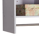 White Wall Mounted Coat Hanger with Storage Shelf