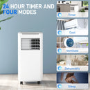 Portable 4-in-1 Air Conditioner, 9,000 BTU, WiFi Smart Home Compatible, Remote Control, White