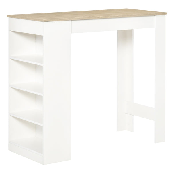 Natural 4-Tier Storage Bar Table