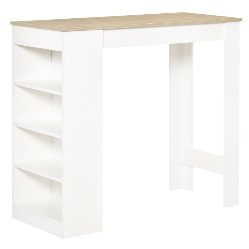 Natural 4-Tier Storage Bar Table