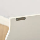 White Wooden 3 Tier Bookcase with Doors - Home Office Display Cabinet