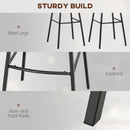 Set of 4 Light Brown Upholstered Bar Stools with Backs and Steel Legs