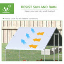 Galvanised Chicken Run with Water-Resistant Cover, 3x2x2m