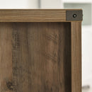 Bronze-Tone Rustic Style Side Cabinet with 2 Drawers & Cupboards - 140x39x58 cm