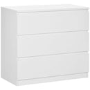 White 3-Drawer Storage Chest for Bedroom and Living Room