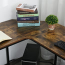 L-Shaped Black Gaming Desk - Home Office Computer Workstation