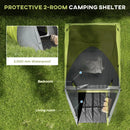 Yellow/Grey 2-Person Dome Tent with Front Porch and Accessories