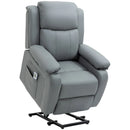 Grey Electric Power Lift Recliner Chair with Vibration Massage and Remote Control