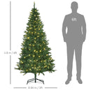 6FT Green Christmas Tree with Warm White LED Lights