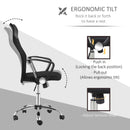 Black Ergonomic Mesh Office Chair with Adjustable Height & Tilt