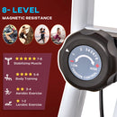 Foldable Indoor Exercise Bike - Blue 8-Level Magnetic Resistance LCD Monitor