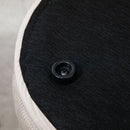 Modern Cream White Fabric Storage Ottomans Set of 2