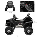 Black Kids Electric Ride-On Car with Remote Control - Mercedes-Benz Unimog Style