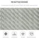 4-Piece Stacking Rattan Garden Seat Set - Mixed Grey