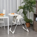 Grey Foldable PU Highchair for Babies