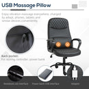 Black Massage Office Chair with Vibration and Lumbar Support