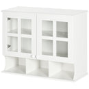 White Wall-Mounted Bathroom Medicine Cabinet with Shelves