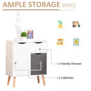 Grey Storage Cupboard with Drawer for Bedroom & Living Room