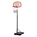 Adjustable Height Portable Basketball Stand with Sturdy Rim and Large Wheels - Blue