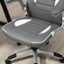 Grey Gaming Office Chair with Flip-up Armrest and Adjustable Height