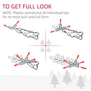 6ft White Pencil Slim Artificial Christmas Tree with Realistic Branches