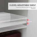 White Printer Stand with Storage Drawer for Home Office