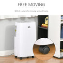 White 12L/Day Dehumidifier with Continuous Drainage, 2.5L Tank, Timer & Humidity Display