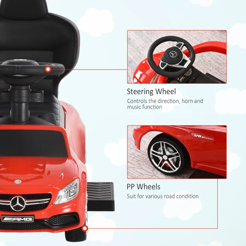 Red Mercedes-Benz Licensed Toddler Push Car Stroller