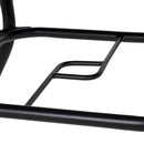 Square Outdoor Bistro Table with Faux-Marbled Top and Umbrella Hole - Garden Coffee Table (Grey)