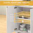 White Modern Sideboard with Drawers and Doors