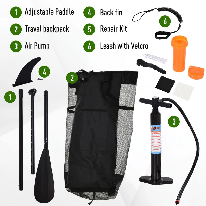 10ft Blue Inflatable Stand Up Paddle Board Kit - Non-Slip SUP with Accessories