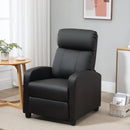 Black Massage Recliner Armchair with Adjustable Leg Rest