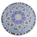 Blue & White Mosaic Garden Bistro Table - 60cm Ceramic Top