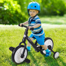 Black Kids Balance Bike with Removable Stabilizers - Ages 2-5