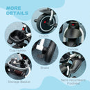 Grey Kids Tricycle with Rotatable Seat & Adjustable Push Handle