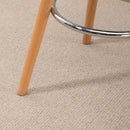 Grey Upholstered Bar Stool - Set of 2