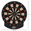 Electronic Dartboard Set with 26 Games in Black - 6 Darts Included