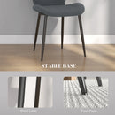 Set of 4 Dark Grey Flannel Tub Dining Chairs