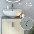 Natural Bathroom Under Sink Storage Cabinet, Double Doors, 60x30x60cm