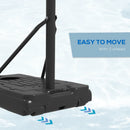 Adjustable Black Freestanding Basketball Hoop Set - 200-305cm