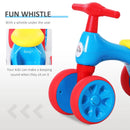 Blue Red Baby Balance Bike with Storage Bin