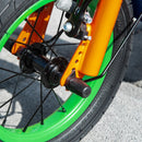 Orange Kids Kick Scooter with Adjustable Height and Dual Brakes