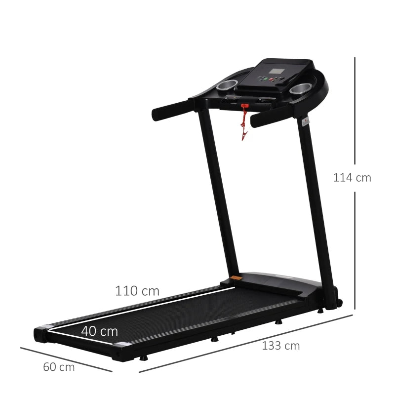 Black Electric Treadmill with LED Display