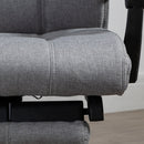 Grey Fabric Vibration Massage Office Chair with Heat & Footrest