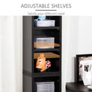 Black Adjustable CD Media Display Shelf Set of 2
