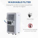 Portable 10000 BTU Air Conditioner - White, 3-in-1 Unit with Remote Control