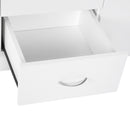 White Four-Drawer Storage Cabinet with Two Doors for Kitchen & Living Room