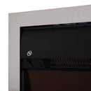 Black Electric Fireplace with LED Lighting and Remote Control