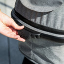 Grey Foldable Baby Stroller with Reclining Backrest and Adjustable Canopy